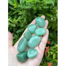 GAF TREASURES WHOLESALE Green Aventurine Tumbled Stones, Polished Green Aventurine Gemstone, Green Aventurine Healing Crystals (Green Aventurine, 1 Pound)