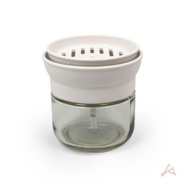 Round Kitchen Soap Dispenser with Scrubber Holder Single Item