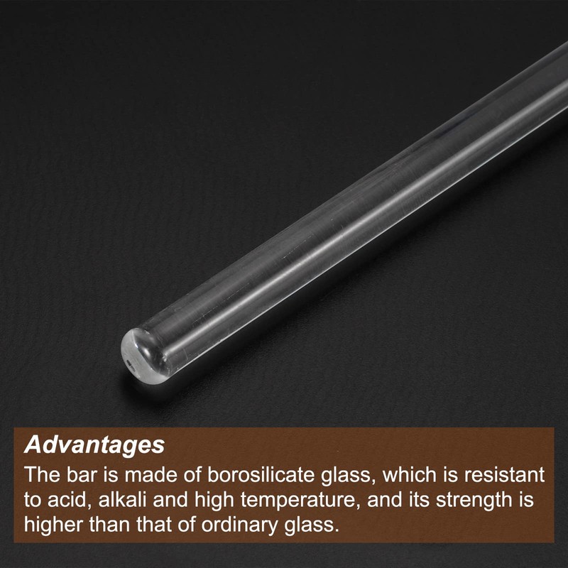 MECCANIXITY 3.3 Borosilicate Glass Stick 11.81" Length 10mm Dia Stir