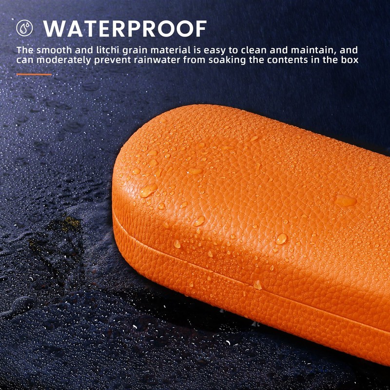 molshine Hard Shell Leather Sunglasses Case,Classic Large Glasses Case for