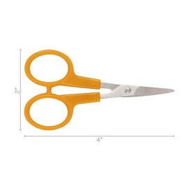 Fiskars Fiskars 98087097J Curved Craft Scissors, 4 Inch, steel and orange