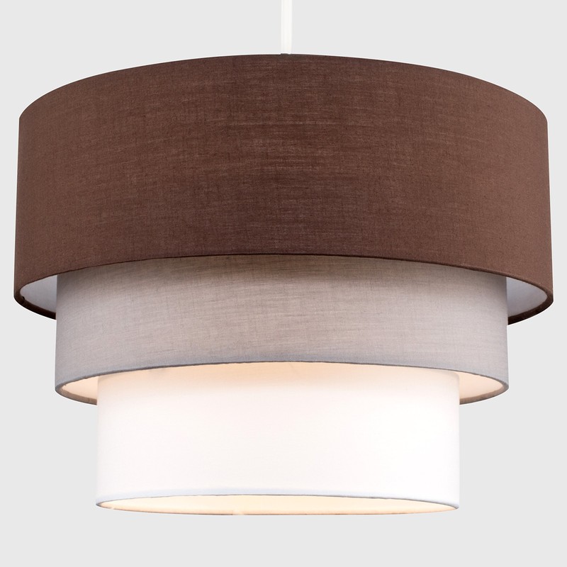 MiniSun Round Modern 3 Tier Fabric Ceiling Pendant Lamp Light