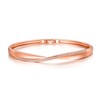 Philip Jones Rose Gold Plated Arc Bangle Created with Zircondia®