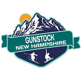Gunstock New Hampshire Ski Adventures Souvenir 4 Inch Fridge Magnet Mountain Design