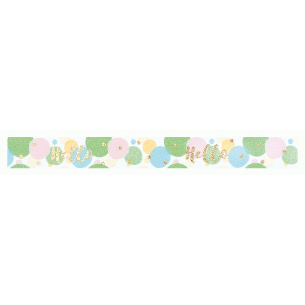 folia 26130 Washi Tape Made of Rice Paper, Hotfoil Gold
