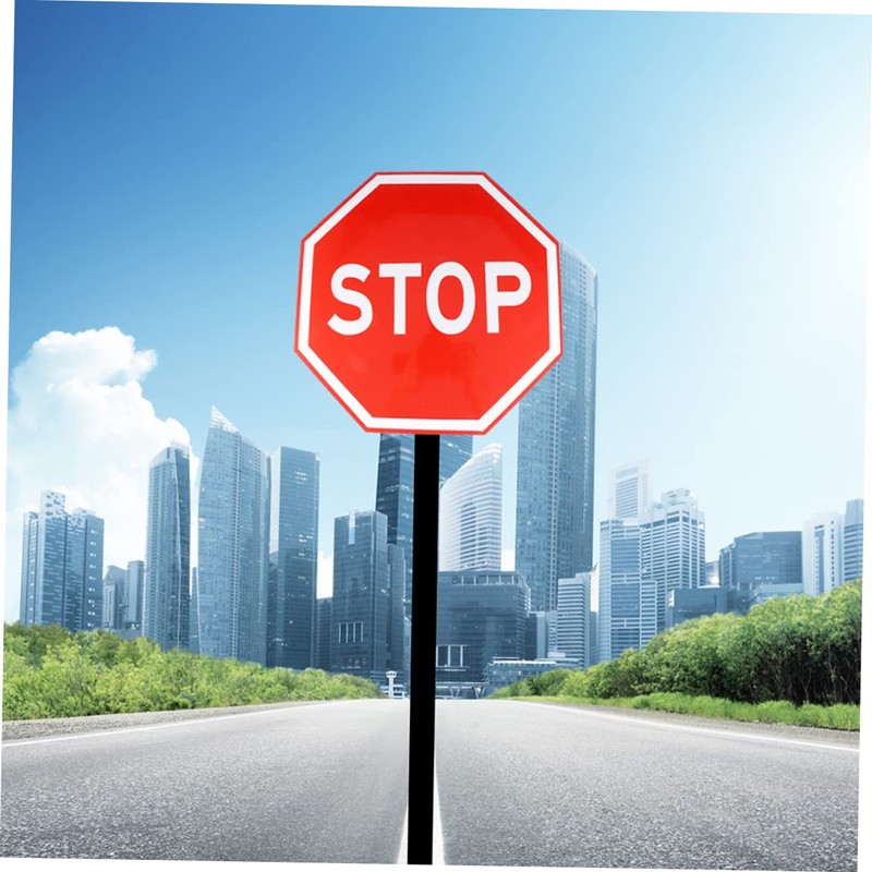 Tofficu 1pc Stop Traffic Sign Road Sign for Use Vintage