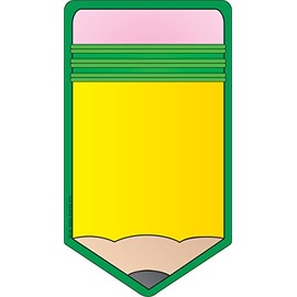 SHAPES ETC. 50 Sheets Pencil Large Notepad 5in x 7in size Back to School Classroom Bulletin Board Decor Cute Notepads Teacher Notes Kids Crafts Messages Reminders School Theme Notepad USA Made