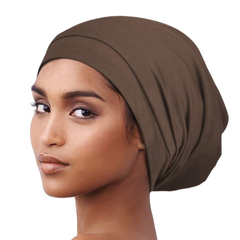 Alnorm Cosy satin lined slouchy beanie cap with soft elastic