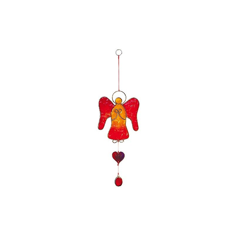 Suncatcher Angel Fibreglass Red 18 cm