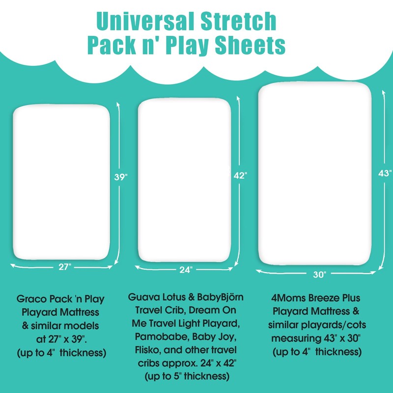 Pack n Play Stretchy Fitted Pack n Play Playard Sheet
