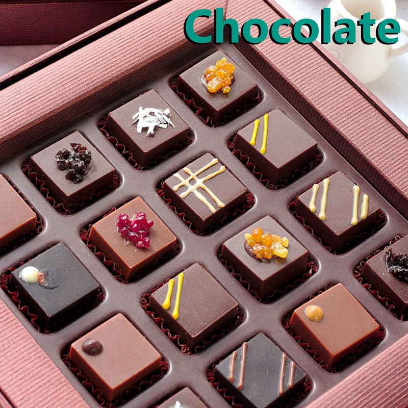 Sakolla Square Chocolate Mold, 40 Cavities Silicone Cube Mold for