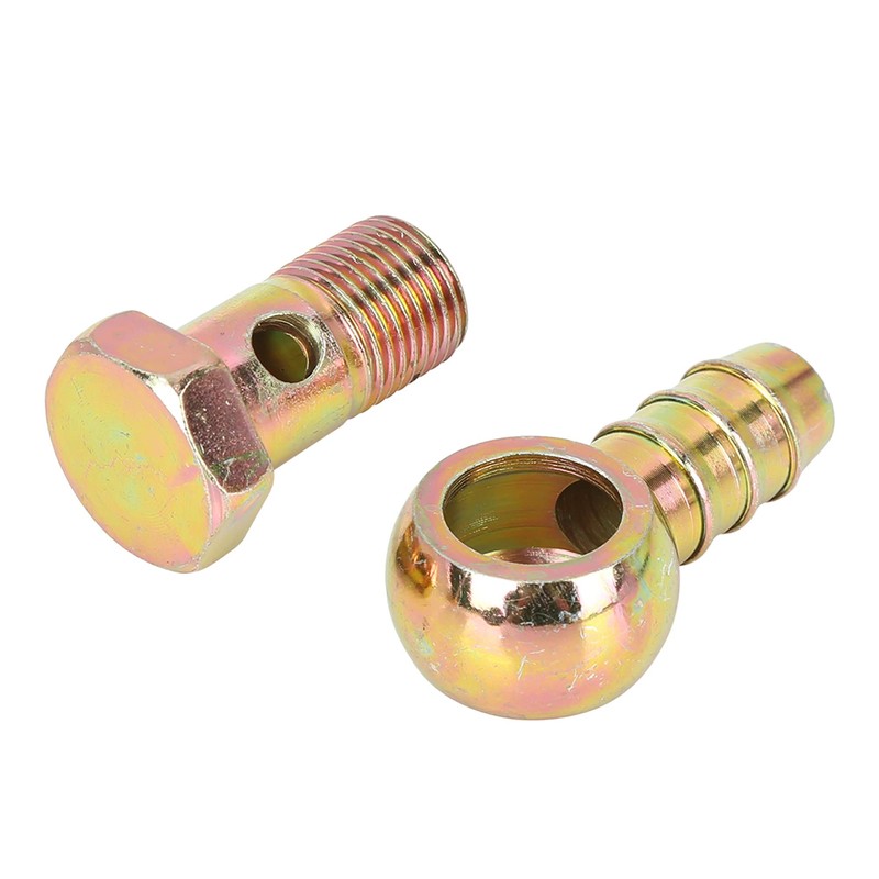 X AUTOHAUX 2 Sets 16mm Banjo Hose Barb Bolt Fitting