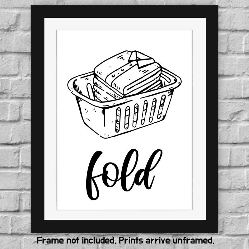 Modern 5th Laundry Room Signs(Set of 4 Unframed-8x10I
