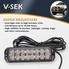 V-SEK Amber White LED Strobe Lights Kit - 8PCS 16-LED