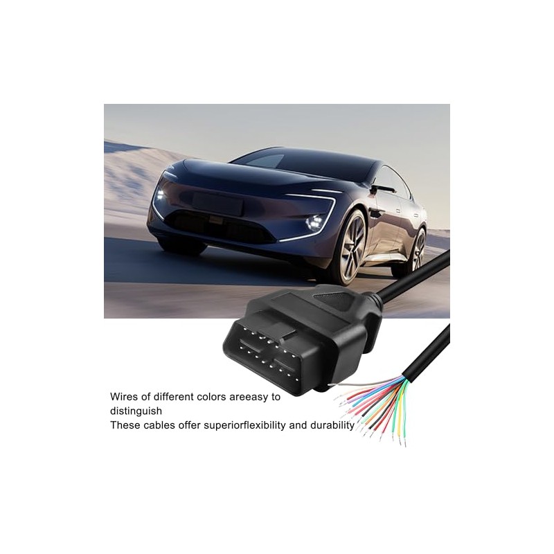 XMSJSIY OBD OBD2 - Cable de extensión OBD-II, conector macho