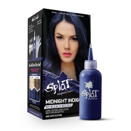 Splat Vegan and Cruelty-Free Semi-Permanent Hair Color Dye (6 Fl Oz, MIDNIGHT INDIGO)
