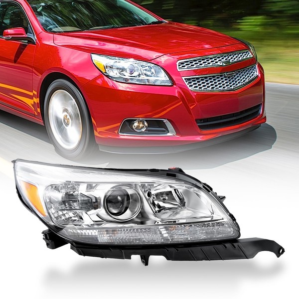 AUTNZE Headlight Assembly Compatible with Chevy Malibu 2013 2014 2015
