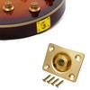 Square Metal 1/4 Output Jack Plate Input Jack Socket for