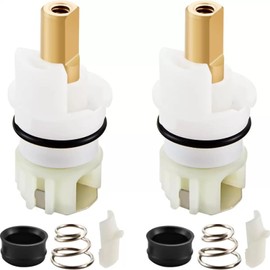 RP25513 faucet stem assembly Replacement Kit,for Delta two handle Faucet Repair Kit,Includes RP24096 Cartridge RP4993 Seat and Spring RP24097 Turn stop1/4, 2 Pack