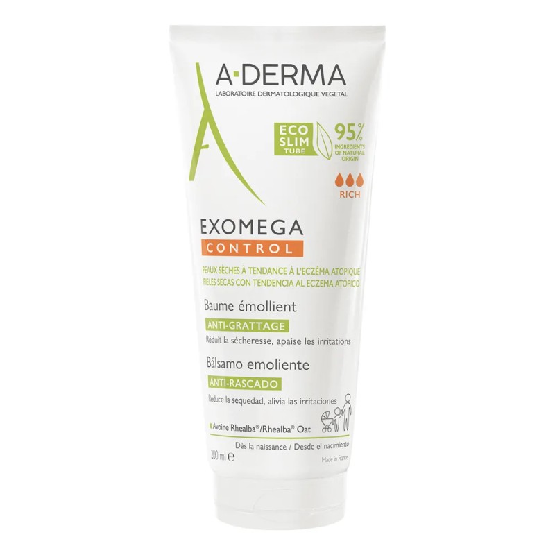 Bálsamo Emoliente Exomega Control A-Derma 200 ml Piel Seca Diaria