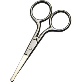 Professional Safety Grooming Scissors for Personal Care Facial Hair Removal and Ear Nose Eyebrow Trimming Stainless Steel Fine Straight Tip Scissors Men