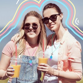 EAVUYIS Pack of 2 BFF Necklaces Friendship Necklace Best Friends for Girls Birthday Gifts Pendant Chain Gifts