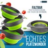 Bergmeister Foldable Bowl Set 3-in-1 with Colander, Noodle Strainer 1.7
