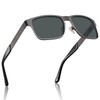 CARFIA Rectangular Polarised Sunglasses for Men with UV400 Protection, Anti-Glare