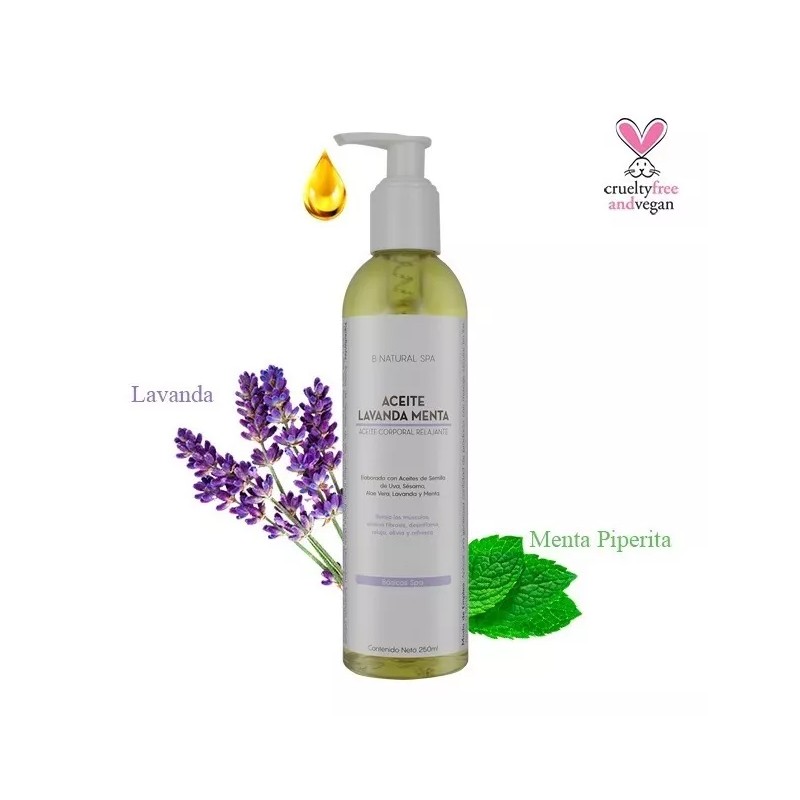 B. Natural Spa Aceite Corporal Relajante Para Masajes Lavanda/menta 250ml