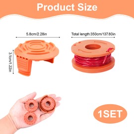 Strimmer Spool，Replacement Strimmer Line Compatible with Worx WG151, WG163E Series 20V Grass Trimmers for Lawn Mower, Brush Cutter(3PCS+1COVER)
