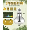 BESTSHOP Heat Lamp Bulbs, 125 Watt Reptile Heat Bulb, Full