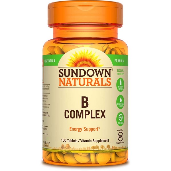 Sundown Naturals B-Complex, Tablets 100 ea ( Pack of 4)