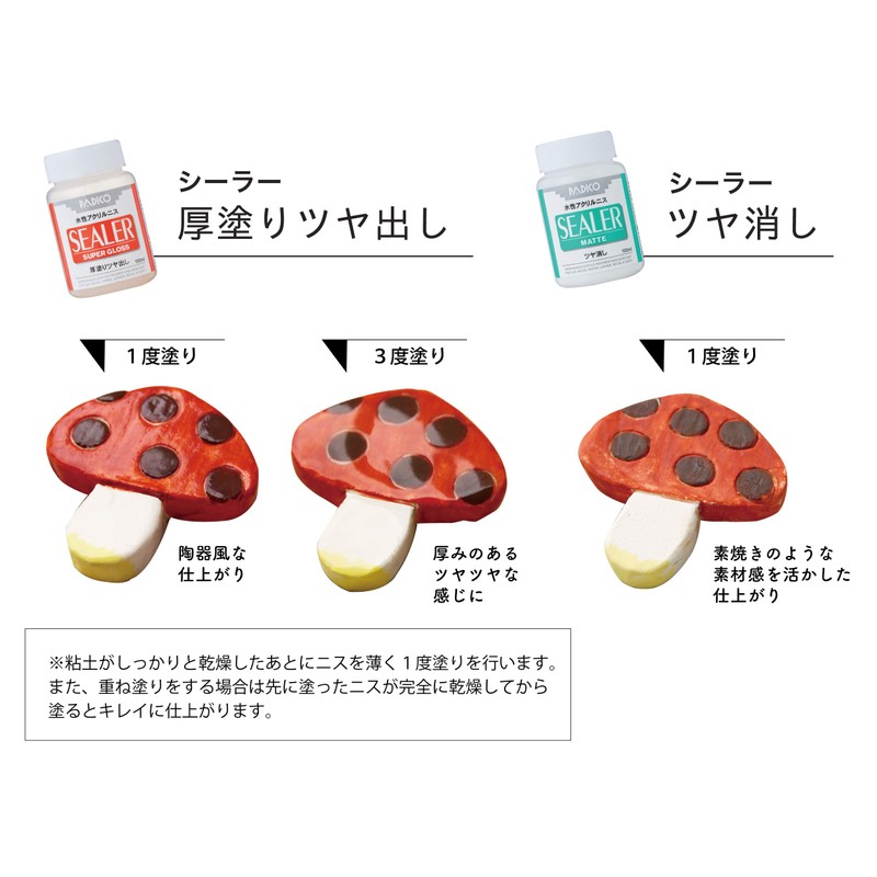 パジコ(Padico) 粘土用塗料 水性アクリルニス SEALER MATTE シーラーマット 100ml 透明