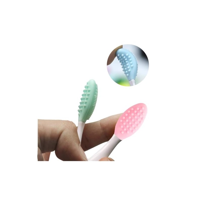 2 Pcs Lip Brush Tool,Double-Sided Silicone Exfoliating Lip Brush for