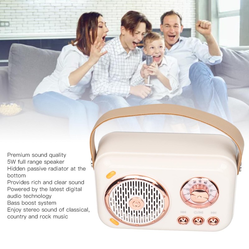 Karaoke Machine Multifunction Enhanced Bass 6 Modes Portable Bluetooth PA