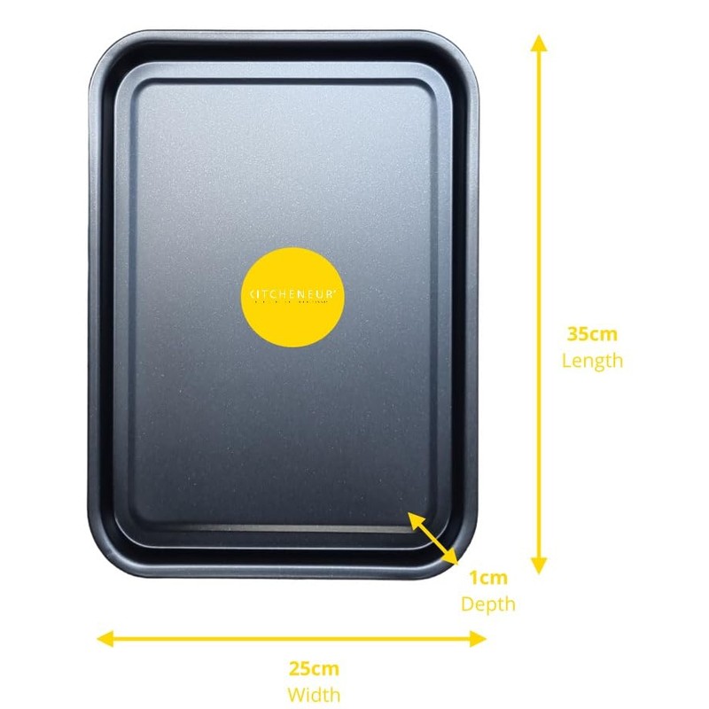 Essentials Baking Tray Set 35cm - Easy Cleaning Baking Tray/Pan,