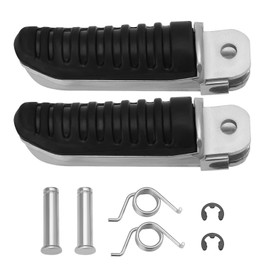 Be In Your Mind Motorcycle Front Foot Pegs Black Aluminum Front Right and Left Foot Pegs Compatible with Suzuki GSF600 BANDIT 1996-2000 GSXR1100 1989-1998