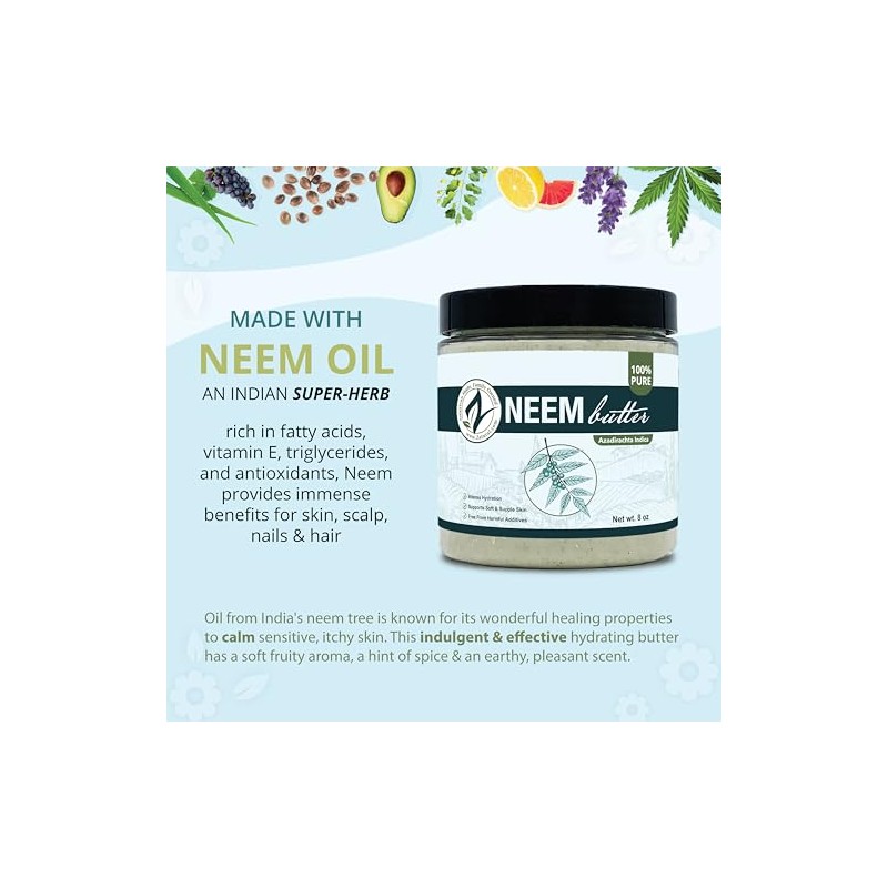 Naked Neem Organic Neem Butter with Organic Neem Oil, Extract