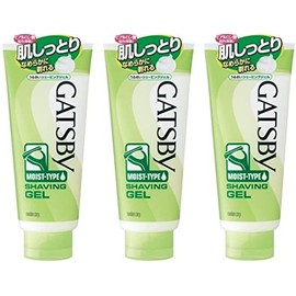 Mandam Gatsby Moisturizing Shaving Gel, 7.1 oz (205 g) x 3 Set