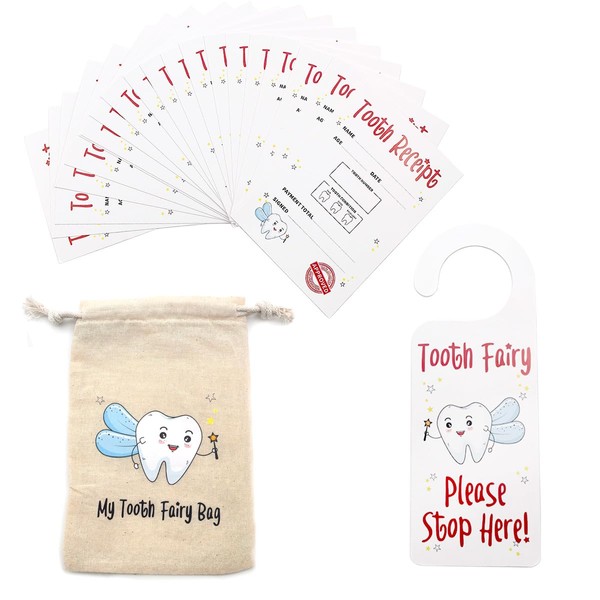 Tooth Fairy Bag Set with 20 A7 Size Tooth Fairy