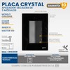 Placa Armada Cristal con 1 Apagador Escalera de 3 Módulos