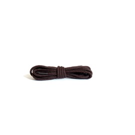 Kaps Round Thin Laces, quality 2mm wide 100% cotton shoe laces for casual and fashion footwear, made in Europe, 1 pair (75 cm - 29 inch - 4 to 5 eyelet pairs / 79 - dark brown)