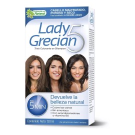 Lady Grecian Tinte Colorante Lady Grecian 5, Cabello Maltratado 2-pack