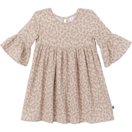 Modern Moments by Gerber Baby Girls' Women Mommy and Me Gauze Dress, Tan Floral, X-Large