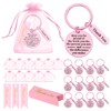 Yinkin 72 Pcs Employee Appreciation Gifts Bulk Thank You Gifts Organza Bags with Thank You Cards for Coworkers Staff Favors(Pink)