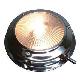 Marine Boat 4" Lens Accent Dome Light Stainless Steel with Toggle Switch