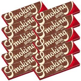 smoking brown hand rolled single paper 60 sheets 5.10.20 pack (10 pack)