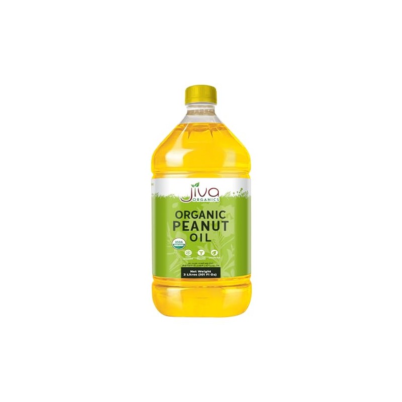 Jiva Organics Organic Peanut Oil 3 Ltr (101 Fl Oz),
