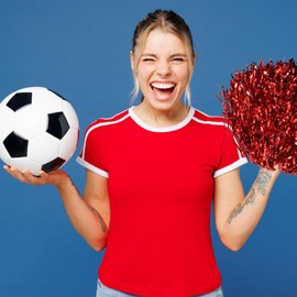 14 Pcs Pom Poms Cheerleading, Handheld Cheer Pompoms for Sports Events, Dance, Parties, School Activities, Carnival, and Team Games