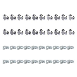 1" x 1" 1010 Series Aluminum Extrusion Profiles Fastener T-Solt Nuts and Bolts Set, 40pcs 1" x 1" T Nuts Hex Screw Bolt Used on 1 Inch x 1 Inch Extrusion Profiles Rail